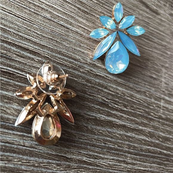 Blue crystal earrings A84 - Picture 2 of 3